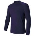 Navy long sleeve rashie with crew neck and raglan sleeves for sun protection