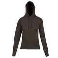 Charcoal grey pullover hoodie with kangaroo pocket and matching drawstrings