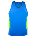 Cyan+Neon Green | Bulk Buy Kids Sports Team Singlet