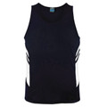 Navy+White | Blank Childrens Sports Active Singlet