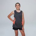Plain Talent children's sports singlet (tank top) with contrast panels, made from moisture-wicking microknit fabric, ideal for bulk purchase team uniforms and gym wear.