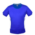 Royal+White TALENT Men's Contrast Sports T-Shirt featuring breathable moisture-wicking fabric, stylish contrast side panels, and a lightweight athletic fit for gym training and team sports.