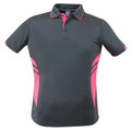 Wholesale Slate+Pink | Plain Mens Contrast Sports Polo Shirt Wholesale Slate+Pink | Plain Mens Contrast Sports Polo Shirt