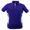 Purple+White |  Blank Mens Contrast Sports Polo Shirt Purple+White |  Blank Mens Contrast Sports Polo Shirt
