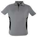 ash+black | Plain Mens Active Polo | Plus Size Friendly ash+black | Plain Mens Active Polo | Plus Size Friendly