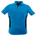 cyan+black | Plain Mens Contrast Sports Polo Shirt cyan+black | Plain Mens Contrast Sports Polo Shirt