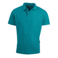 Teal Hawkins Mens easy care poly cotton pique knit polo shirt, designed for moisture removal and snag resistance in corporate uniforms.