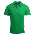 Kelly green kids polo shirt with collar and three-button placket