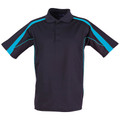 Navy+Aqua | Bulk Discount Contrast Sport Active Polo Shirts Navy+Aqua | Bulk Discount Contrast Sport Active Polo Shirts