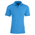 Cyan Plain Connect men's short-sleeve polo shirt, made from cotton stretch pique knit fabric, ideal for corporate, casual, and uniform embroidery.