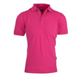 Pink Plain Connect men's short-sleeve polo shirt, made from cotton stretch pique knit fabric, ideal for corporate, casual, and uniform embroidery.