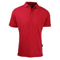 Red Plain Connect men's short-sleeve polo shirt, made from cotton stretch pique knit fabric, ideal for corporate, casual, and uniform embroidery.