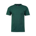 Forest green crew neck t-shirt with short sleeves and smooth cotton fabric finish