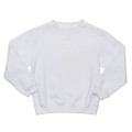 White Cruz Kids and Baby Plain Sloppy Joes, a warm fleecy crew neck sweater ideal for comfortable daily wear or school uniforms.