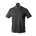 Black Badger Kids plain short sleeve t-shirt in quick-dry mini waffle knit polyester, perfect for sportswear and school team uniforms.
