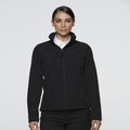 Omen Ladies Water Repellent Softshell Jacket with Bonded Fleece Lining, perfect for corporate or outdoor use.