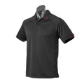 Black+Red | Mens Plain Contrast Trim Quick Dry Polos Online Black+Red | Mens Plain Contrast Trim Quick Dry Polos Online
