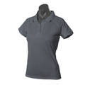 Slate Grey+Black| Buy Womens Blank Quick Dry Polo Shirts