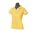 Yellow+Black| Buy Womens Plain Quick Dry Polo Shirts Online