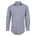 Navy+White Kadina Men's Long Sleeve Gingham Checkered Business Shirt