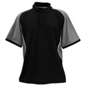 ARCADIA Mens TrueDry Tri-Colour Short Sleeve Polo Shirt Black White Grey WS-PS77 Blank Clothing ARCADIA Mens TrueDry Tri-Colour Short Sleeve Polo Shirt Black White Grey WS-PS77 Blank Clothing