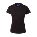Black | 100% Cotton Semi Fitted Ladies Plain Tshirt