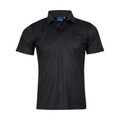 Black | Shop Mens Plain CoolDry Short Sleeve Polo Shirt