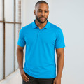VINE  Mens Plain CoolDry Short Sleeve Polo Shirt in Cyan PS81