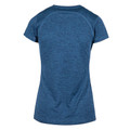 Navy marle women's t-shirt with raglan sleeves and contrast stitching detail
