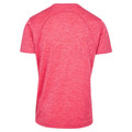 Coral pink marl CoolDry polyester tee with raglan sleeves and visible topstitching detail, back view