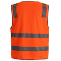 Adult Safety vest with shoulder tapes Orange back