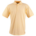 Lemon | Mens 100% Cotton Knit Short Sleeve Polo Shirt Lemon | Mens 100% Cotton Knit Short Sleeve Polo Shirt
