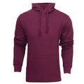 Maroon Temora Men's Fleecy Low Pill Hoodie Jumper, a comfortable and durable hooded sweatshirt ideal for casual, work, or team wear.