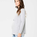 Ripe Maternity Stripe Swing Back Feeding Top - Silver Marle Ripe Maternity Stripe Swing Back Feeding Top - Silver Marle