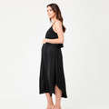Maternity Pregancy Feeding Slip Dress - Black