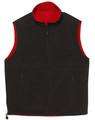 Black+Red | Unisex Wind/Cold Proof Polar Fleece Reversible Vest