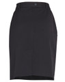 Charcoal grey ladies utility cargo skirt with side pockets and button waist closure