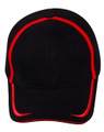Black+Red | Premium Cotton Twill Contrast Caps Online