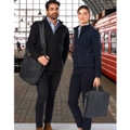 Charcoal heather waterproof laptop satchel with padded shoulder strap and carry handles