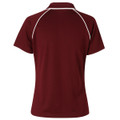 Maroon+White Arlo Men's Cooldry Contrast Piping Raglan Polo Shirt, a moisture-wicking and quick-drying athletic top ideal for team uniforms, sports, or corporate wear.