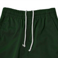 Bottle green gaberdine school pants with elasticated waistband and white drawcord detail
