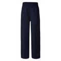 Navy gaberdine school pants with elastic waistband and straight leg cut
