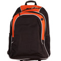 Black+White+Orange | Sports Travel & Laptop Contrast Backpack Black+White+Orange | Sports Travel & Laptop Contrast Backpack