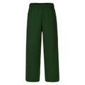Forest green fleece trackpants with elasticated waistband and reinforced knee panels