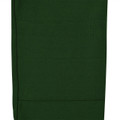 Forest green trackpants with reinforced knee panels and flat lay decoration area visible
