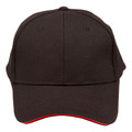 Black+Red | Pique Mesh Sandwich Peak Baseball Cap