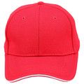 Red +White | Shop Pique Mesh Sandwich Peak Baseball Cap