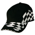 Black+White | Contrast Racing Check Baseball Cap 