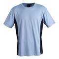 Sky+Navy Plain MEDAL children's quick-dry t-shirt in CoolDry mesh with contrast side panels, featuring moisture-wicking and UPF 30+ UV protection for team sports.