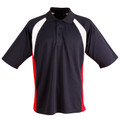 Mens CoolDry Tri-colour Contrast Short Sleeve Polo Mens CoolDry Tri-colour Contrast Short Sleeve Polo